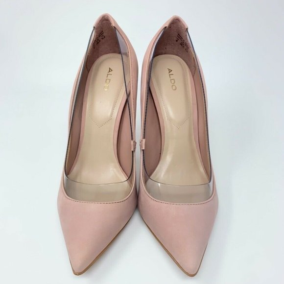 Aldo Elsinger Pump Shoes Pink Leather Stiletto New - Picture 3 of 15